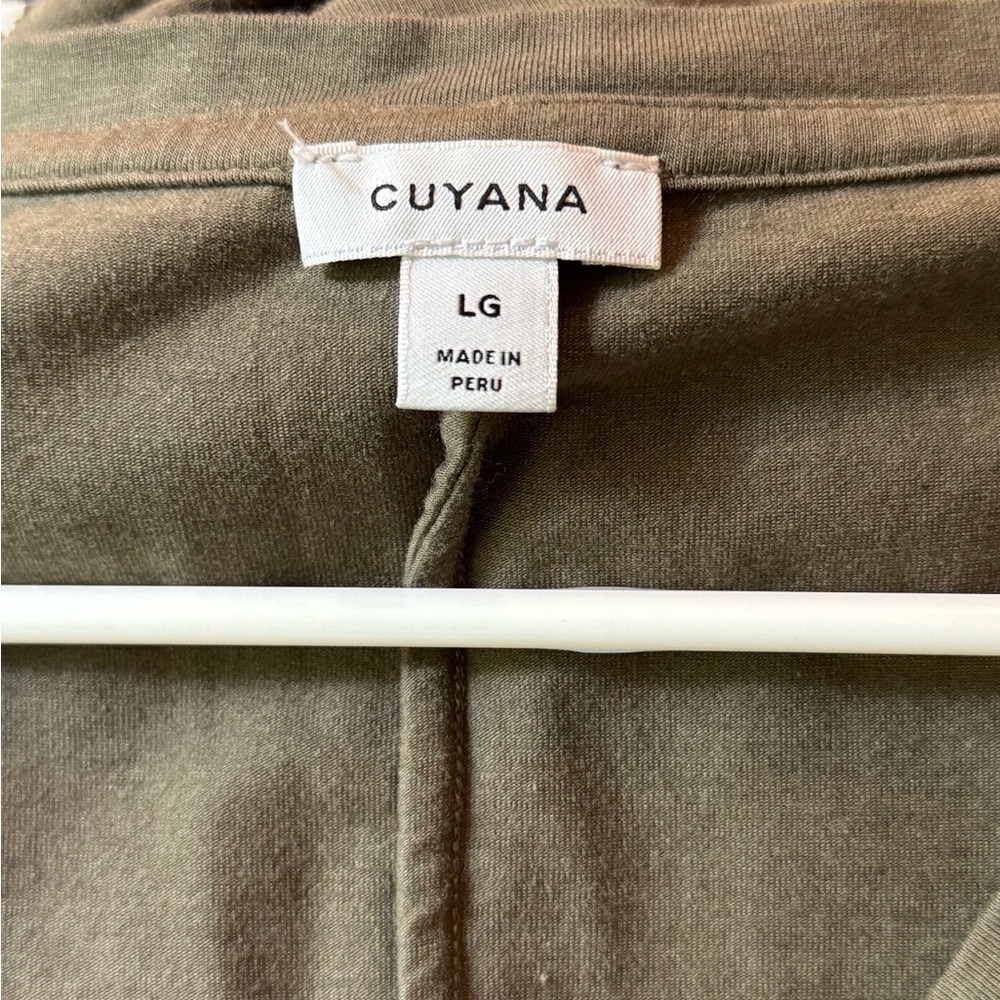 Cuyana TShirt Dress Pima Cotton Short Sleeve Casual Midi